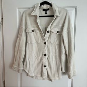 F21 Creme Shacket